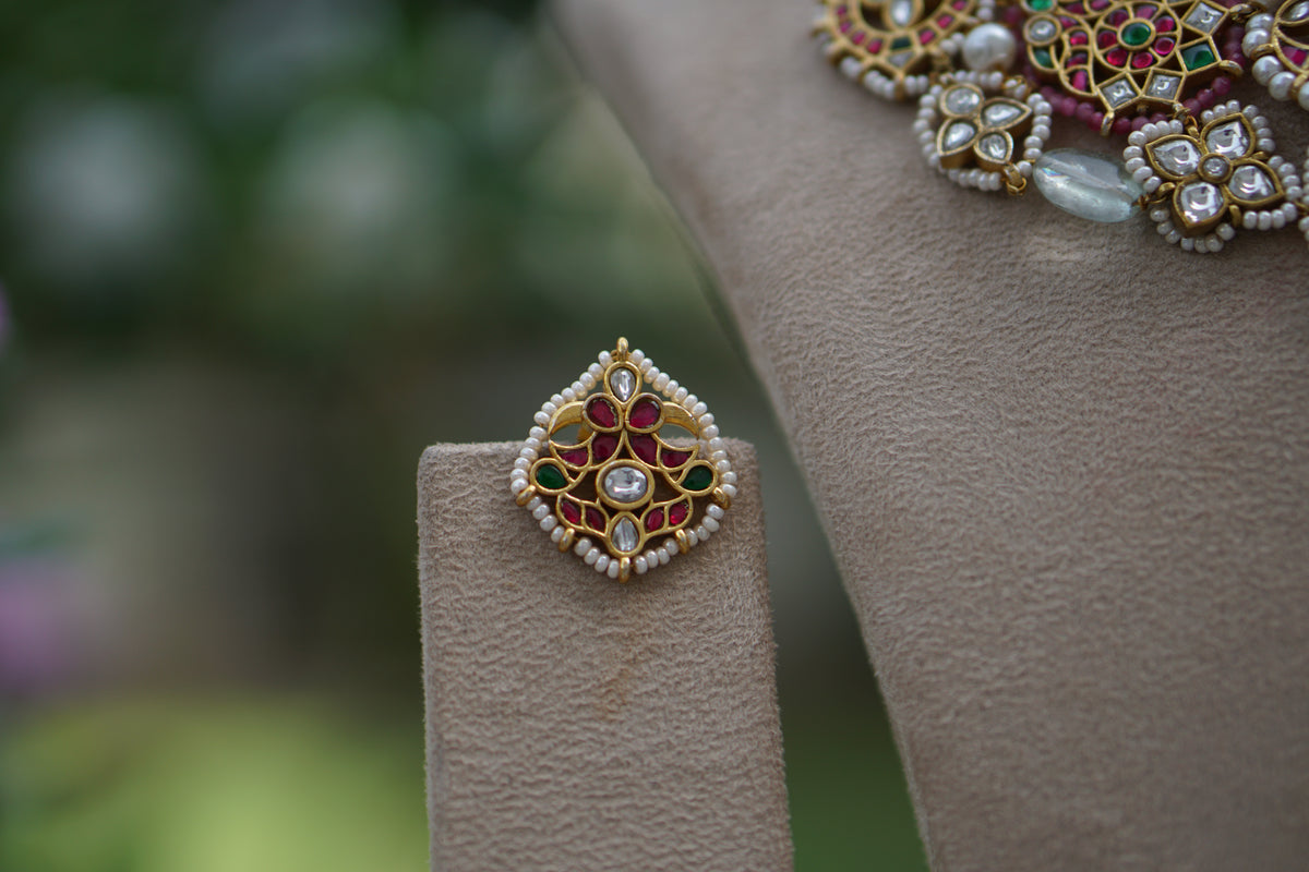 Kundan Necklace Set (4-9683)(A)