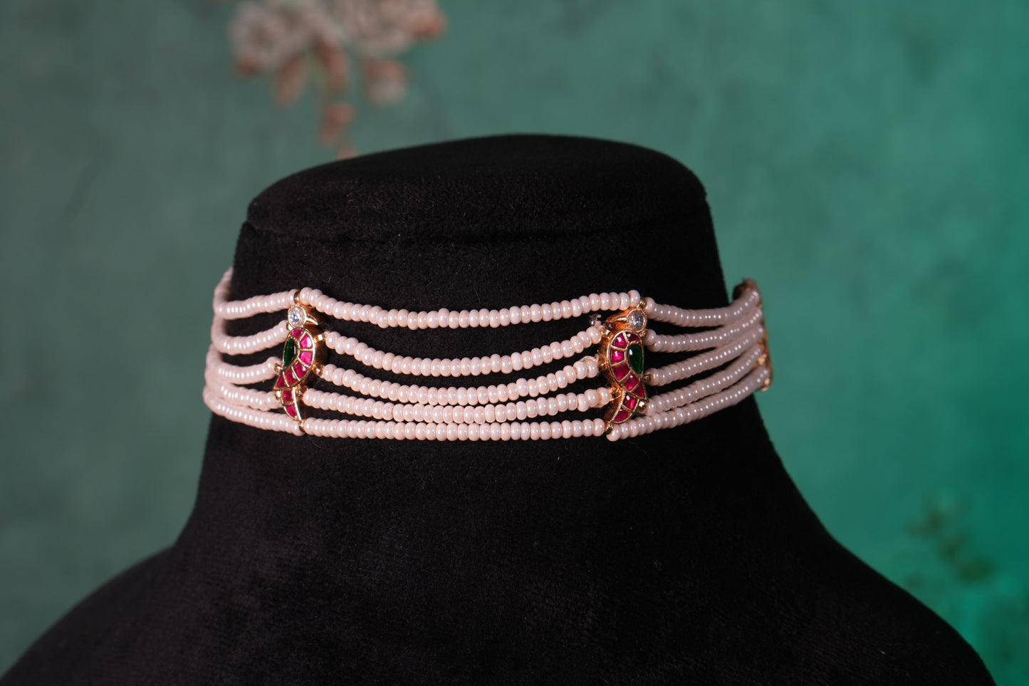 Kundan Bird Choker(4-9394)(K)