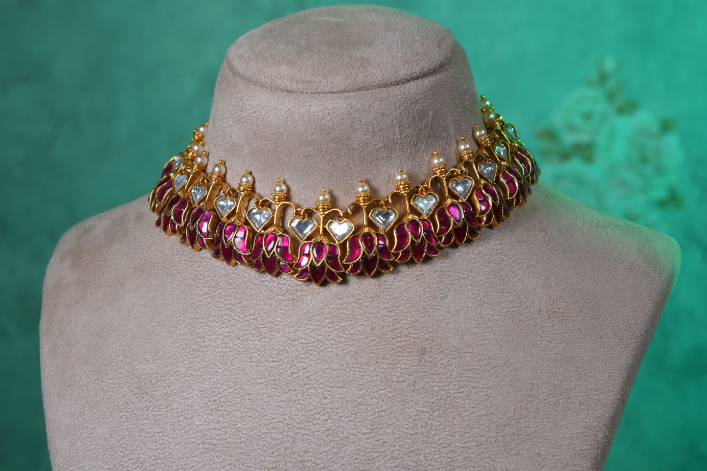 Kundan Necklace Set (4-9398)(K)
