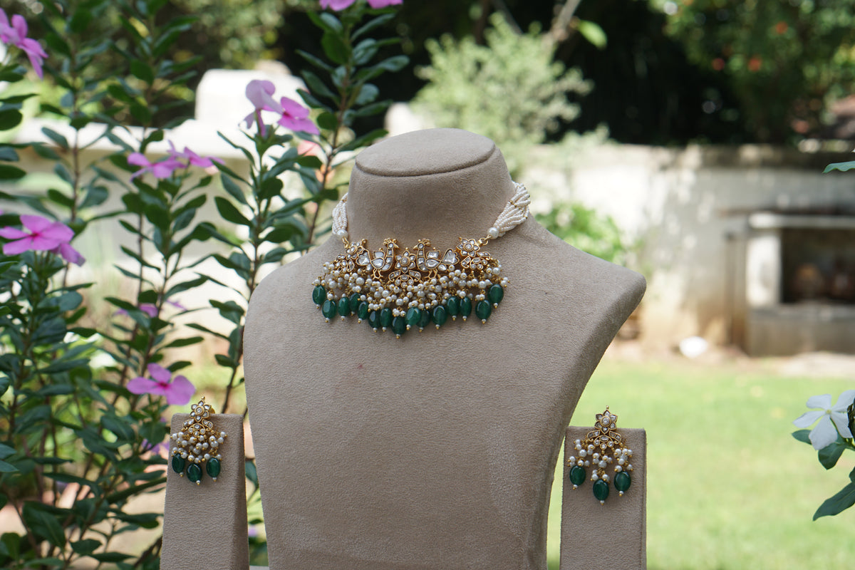 Kundan Choker Set (4-9687)(A)
