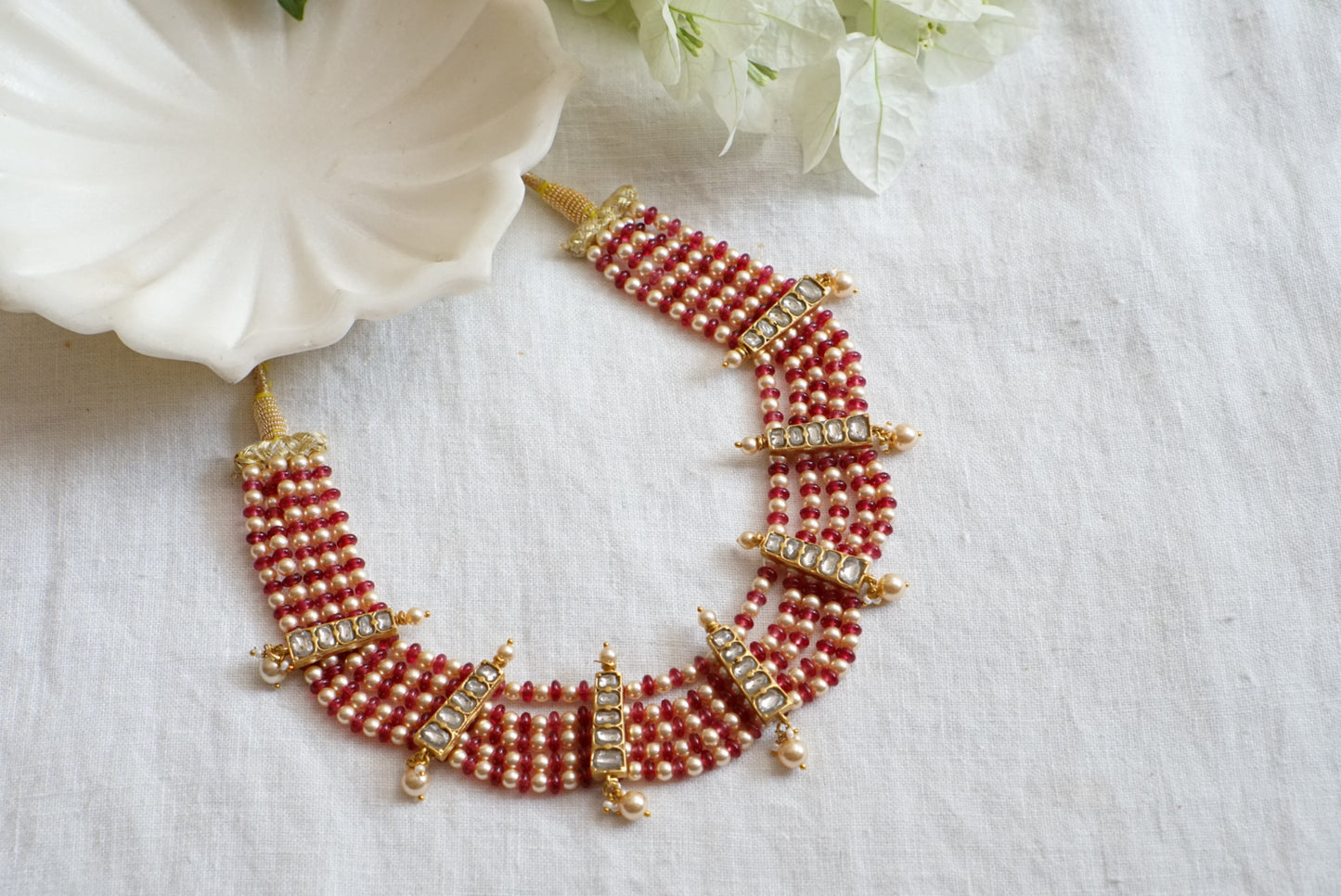 Kundan necklace (4-7608)(K)(preorder)