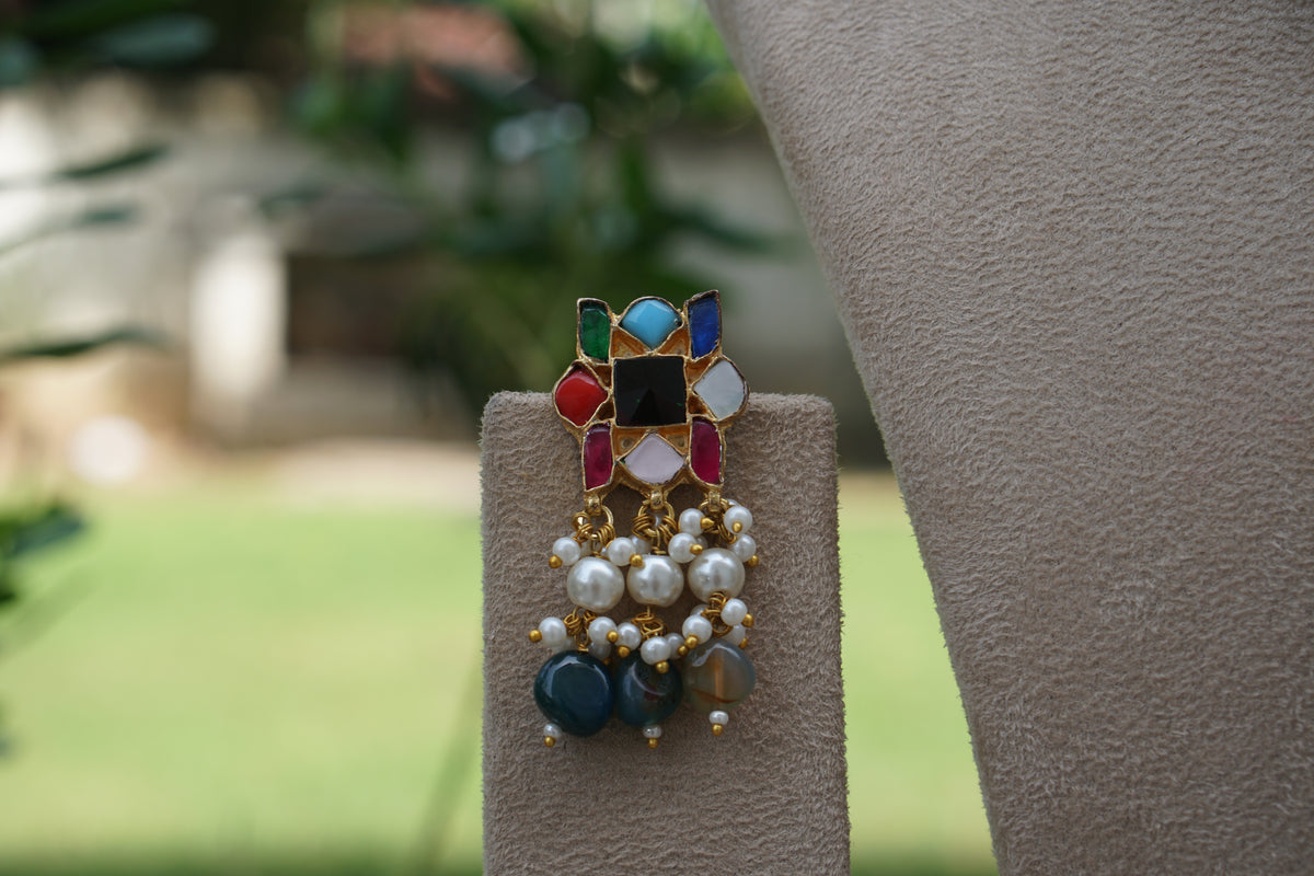 Kundan Necklace Set (4-9691)(A)