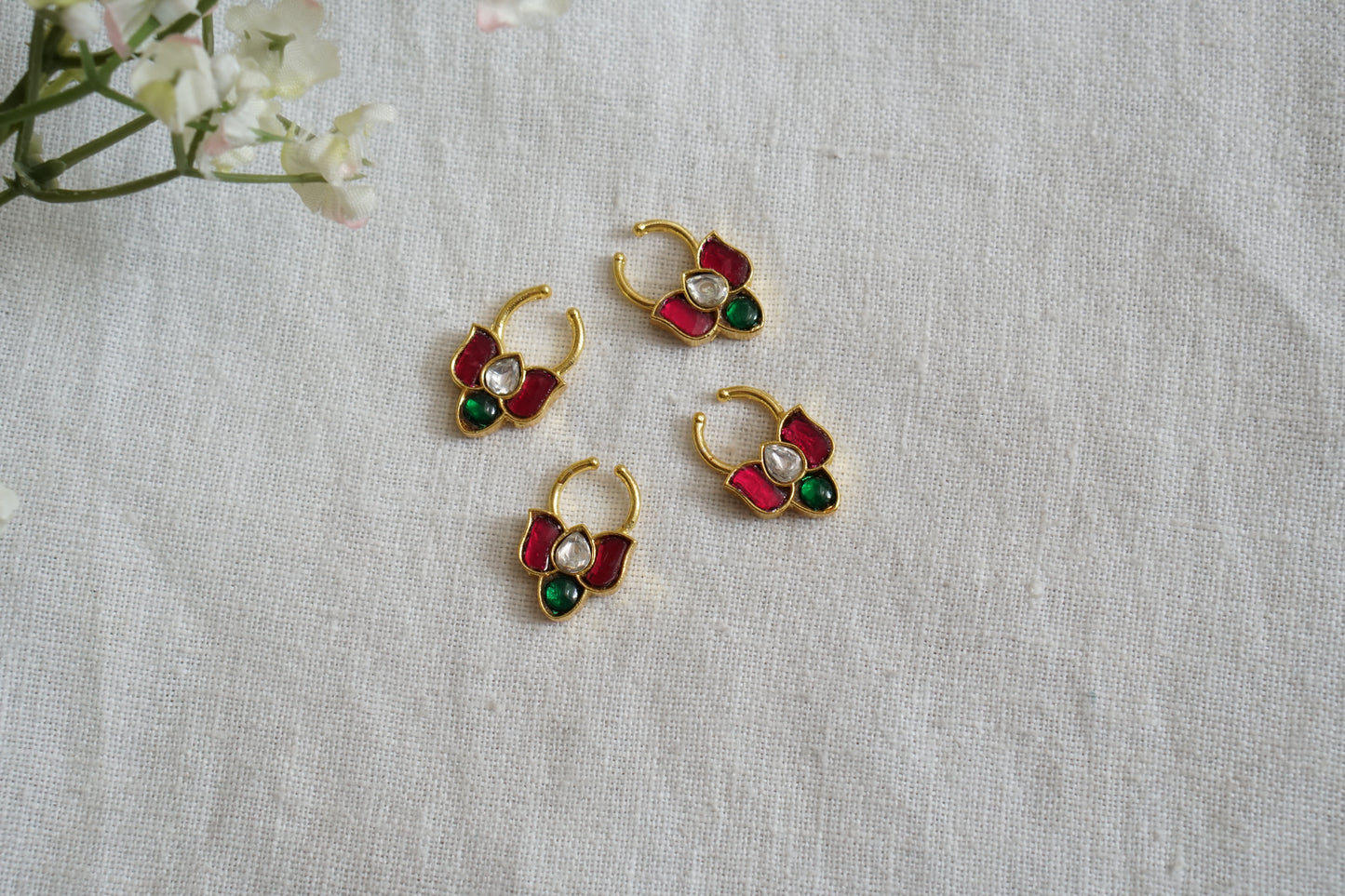 Kundan Septum Nosering (2-248)(B) - JEWELSTYLE