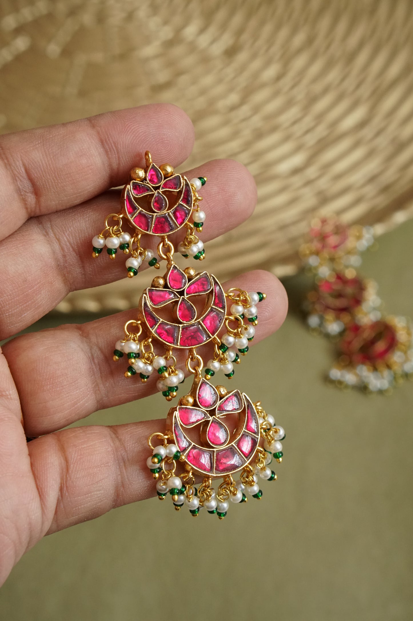 Kundan Earrings (1-4831)(R)