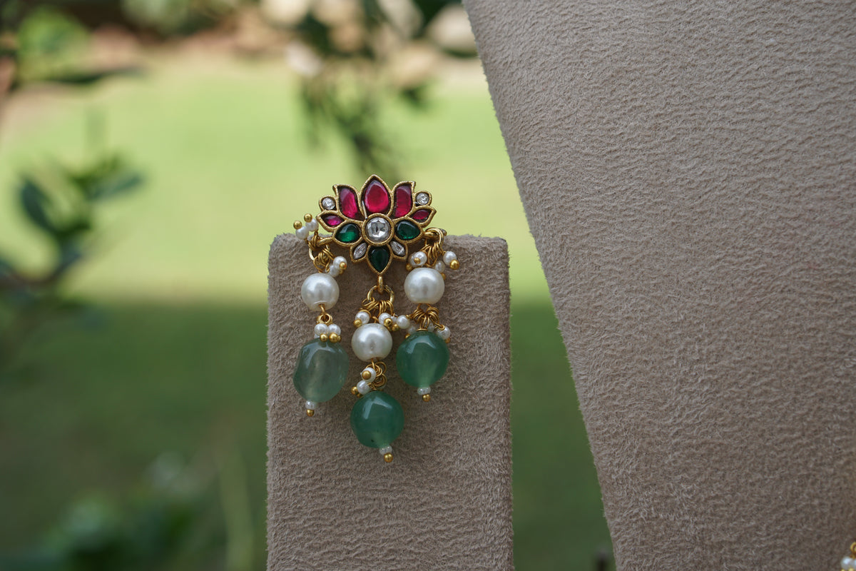Kundan Necklace Set (4-9704) (A)