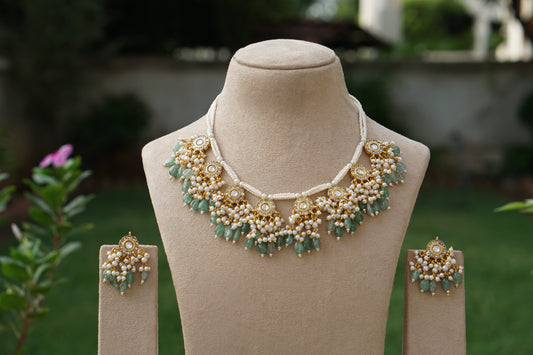 Kundan Necklace Set (4-9416)(A)