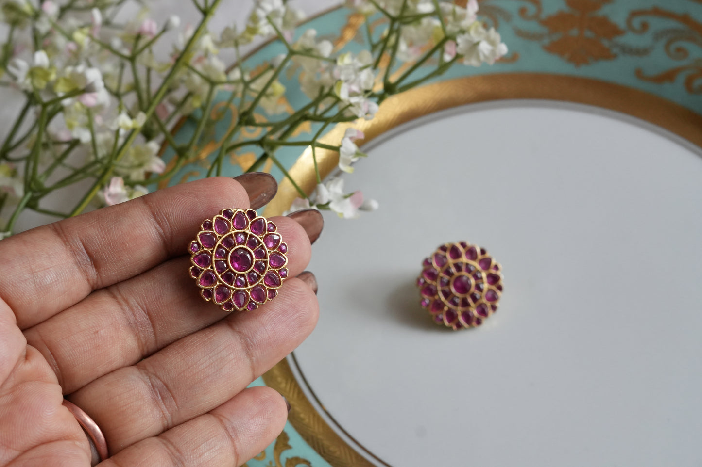Kundan Studs (1-5492)(B)
