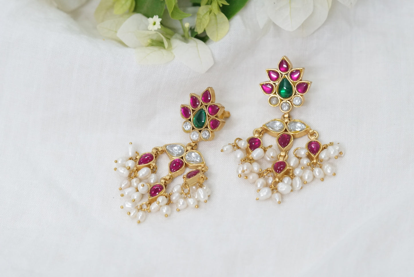 Kundan earring (1-3500)(R)(PREORDER)