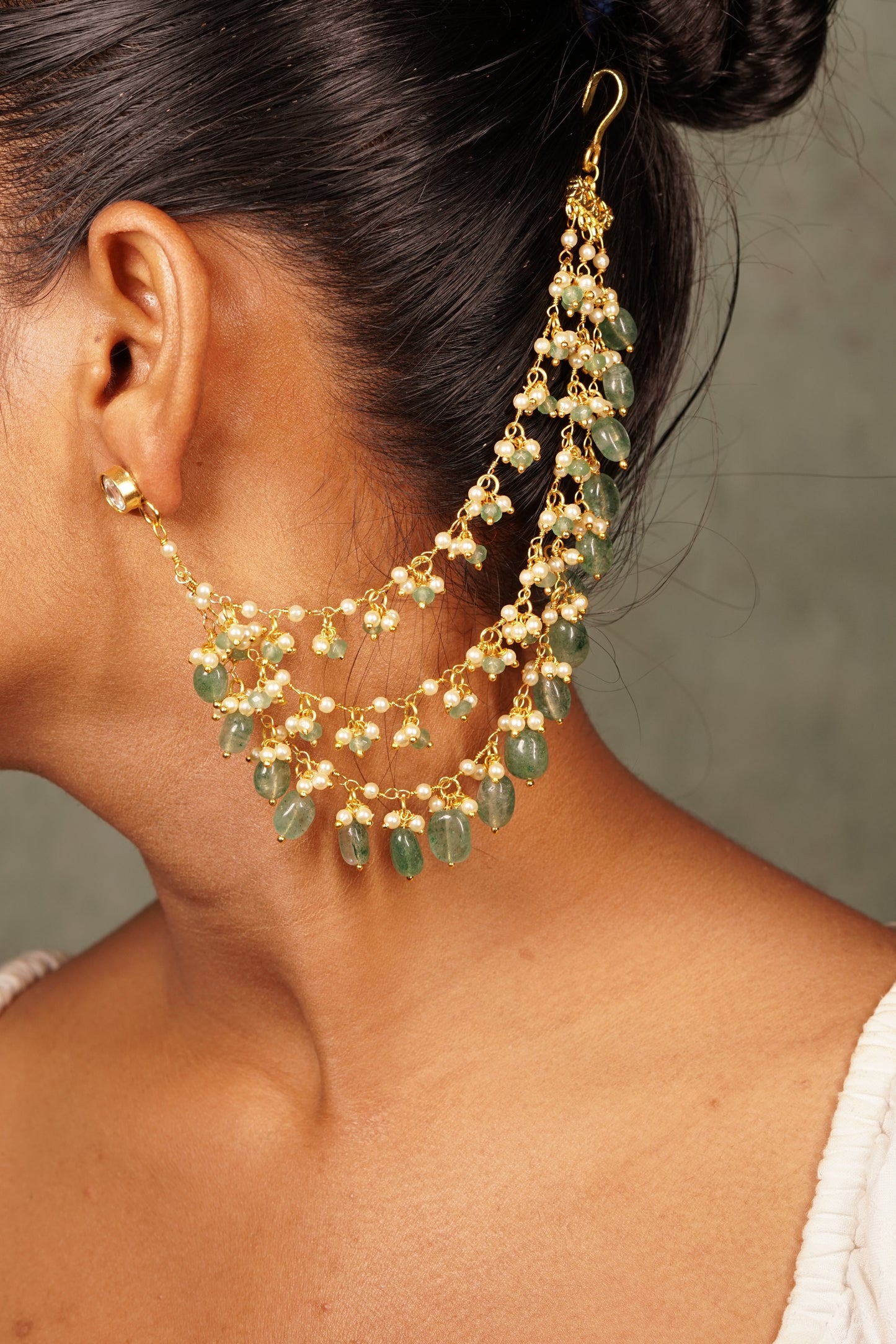 Beads Ear Chain (9-35)(already discounted) - JEWELSTYLE