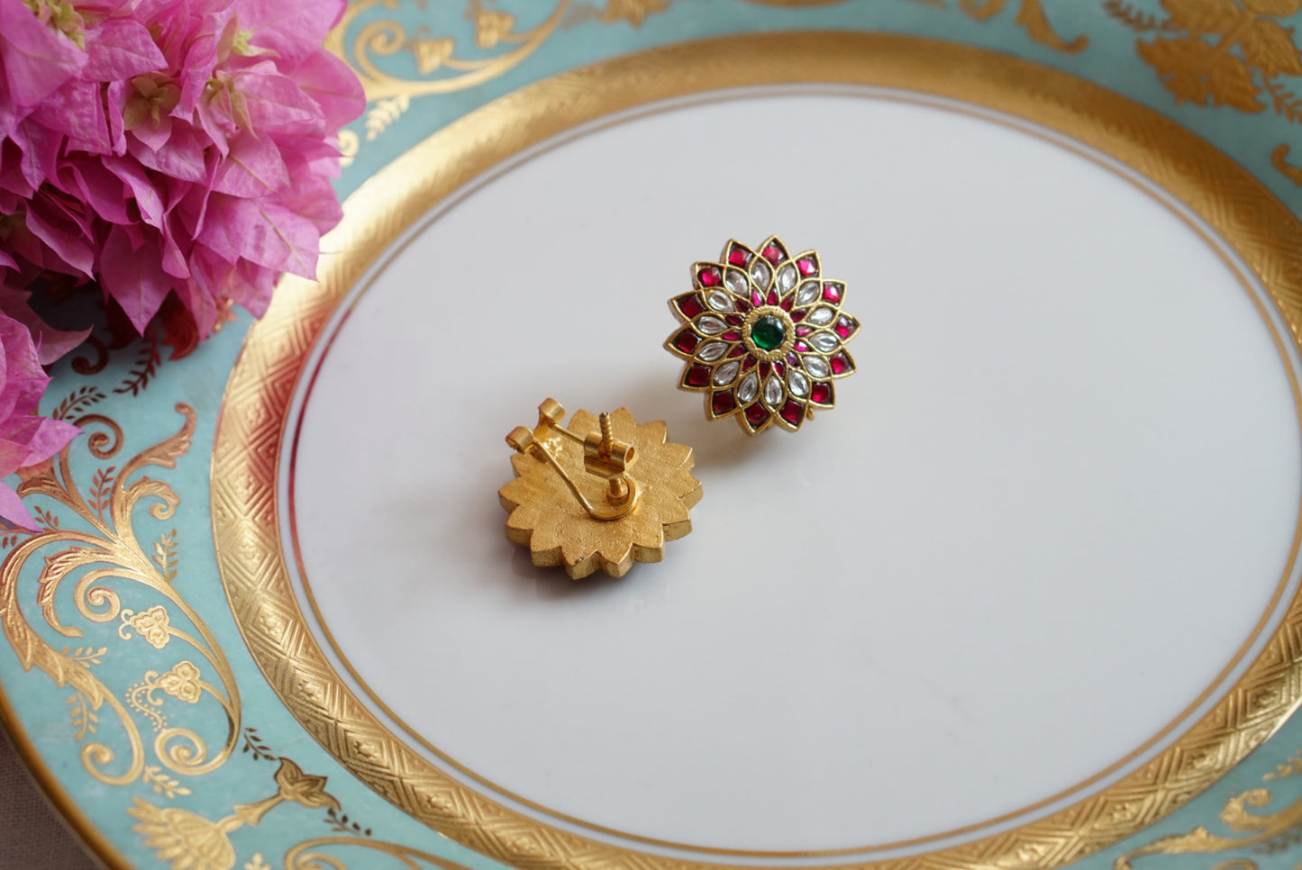 Kundan Studs earring (1-3987)(K)(preorder)