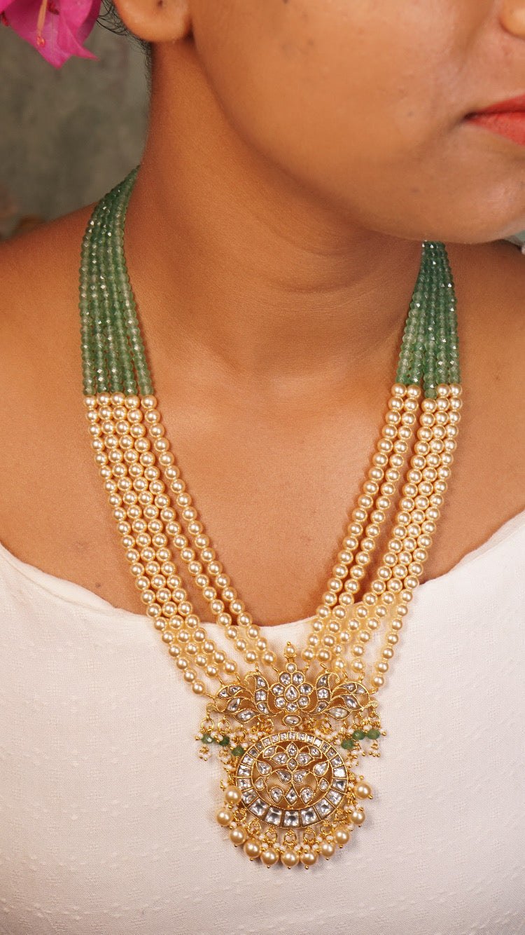kundan pendant Necklace (4-8528)(K)