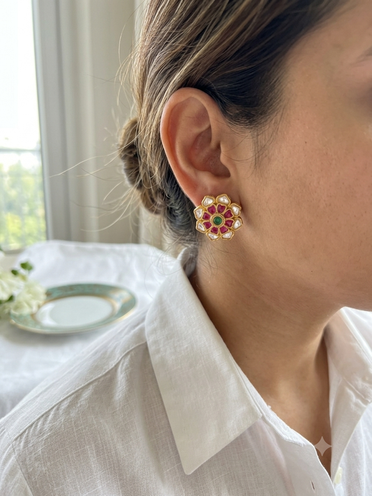 Kundan Studs (1-5282)(R)
