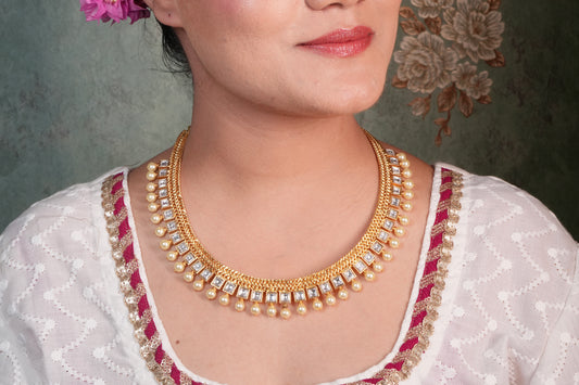 Jalebi Kundan Necklace (4-8989)(KA)