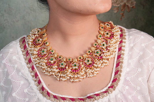 Antique Kundan Necklace (4-8979)(KA) (PREORDER) (Made IN 7-8 DAYS TIME) - JEWELSTYLE