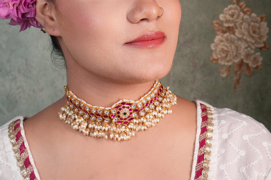 Kundan Choker (4-8975)(KA) (PREORDER)(Made IN 7-8 DAYS TIME) - JEWELSTYLE