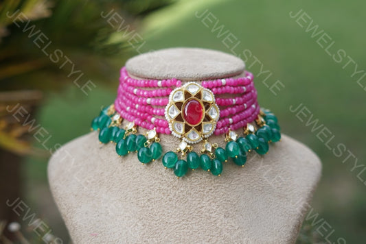 Pink Choker(4-808)(PREORDER) - JEWELSTYLE