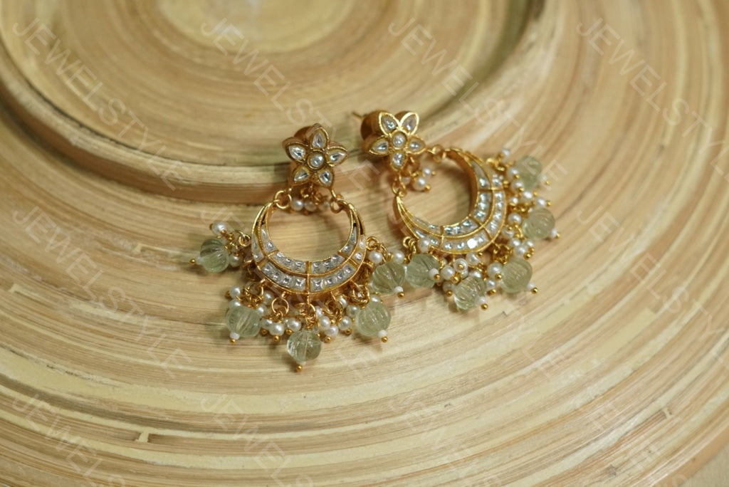 Kundan Earring (1-1695)(PREORDER) - JEWELSTYLE