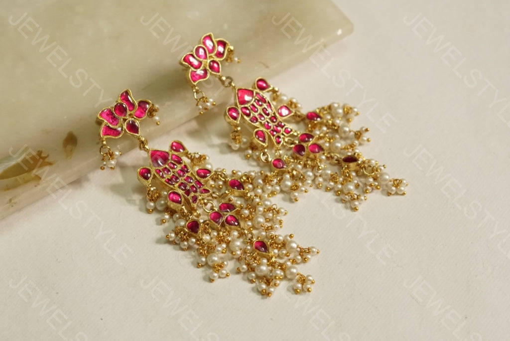 Kundan earrings(Preorder) 1-1098 - JEWELSTYLE