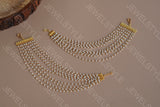 9 line pearl  Ear Chain (9-46)(N)