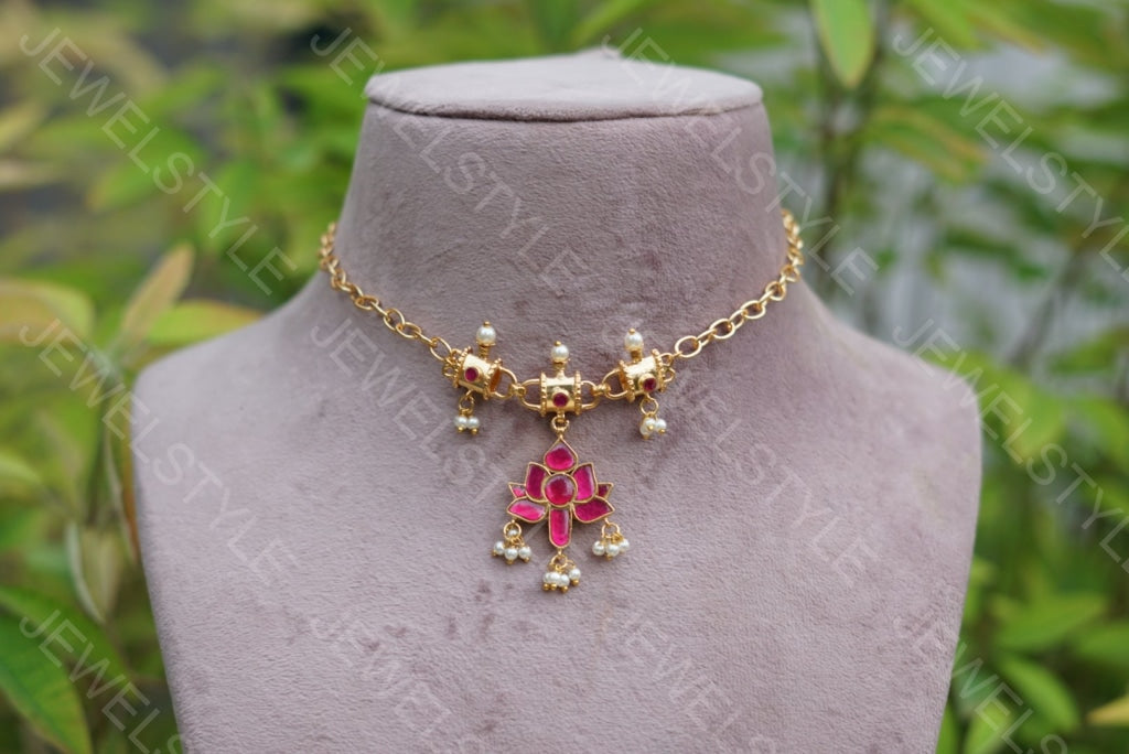 Kundan Pendant chain (4-2075)(Preorder)