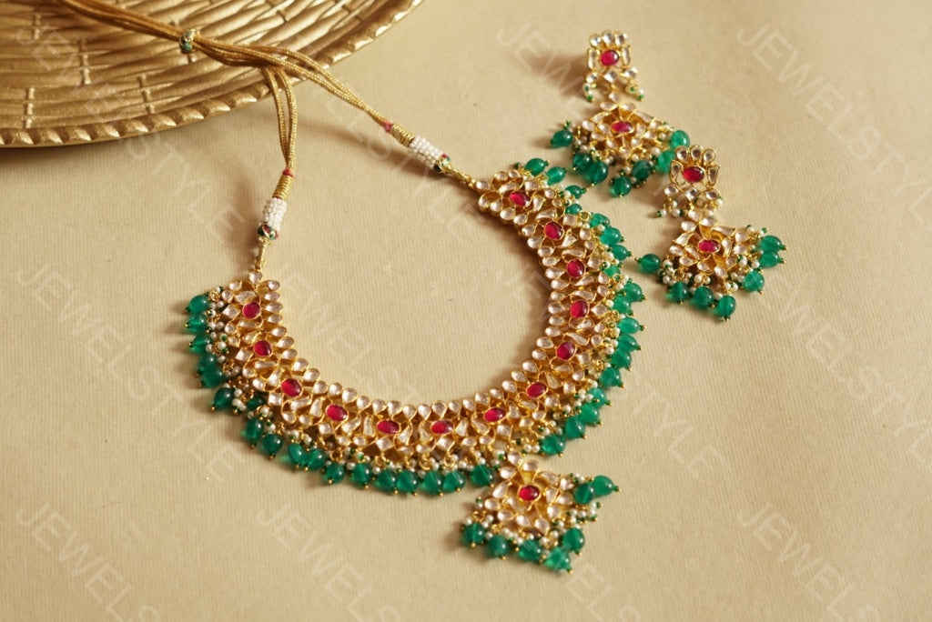 Kundan necklace set( Preorder) 4-669 - JEWELSTYLE