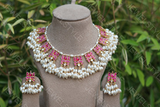 Kundan necklace set (4-2026)(PREORDER)