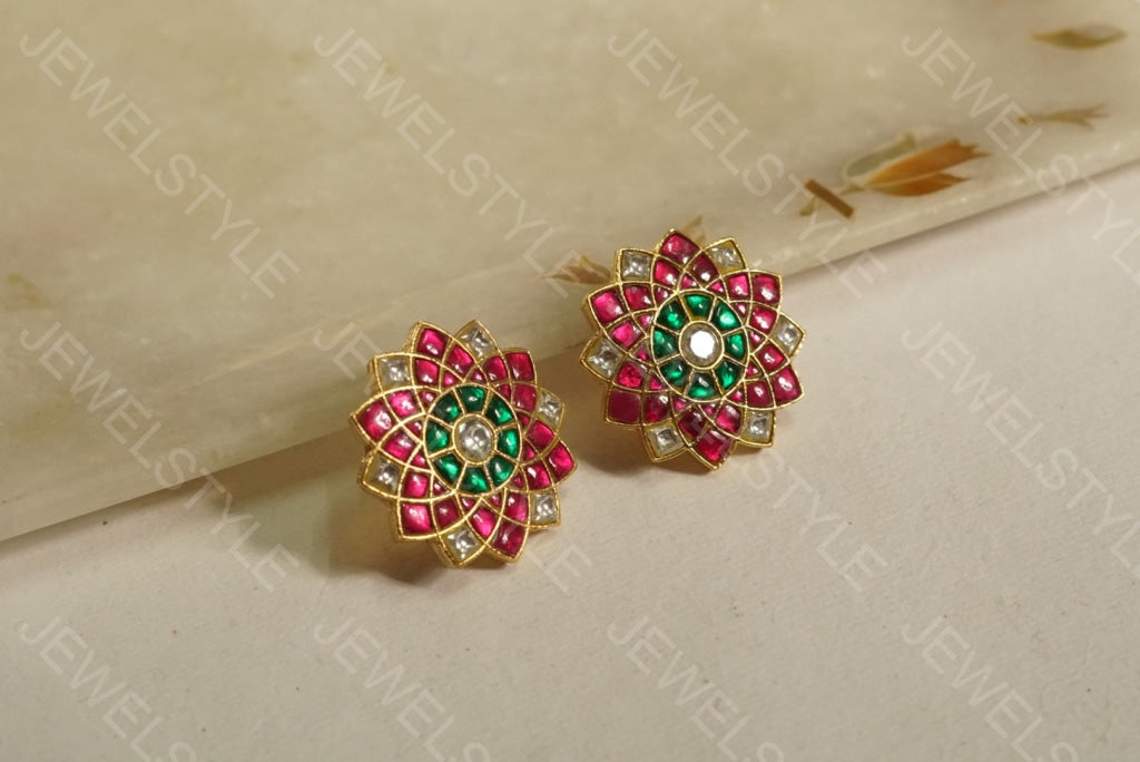 Kundan studs(1-3)(preorder) - JEWELSTYLE
