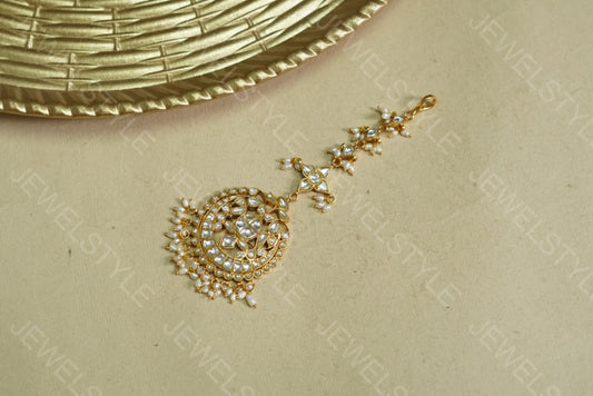 Big Kundan Maangtika (5-689)(PREORDER)