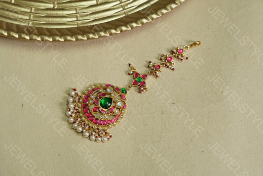 Big Kundan Maangtika (5-687)(PREORDER)