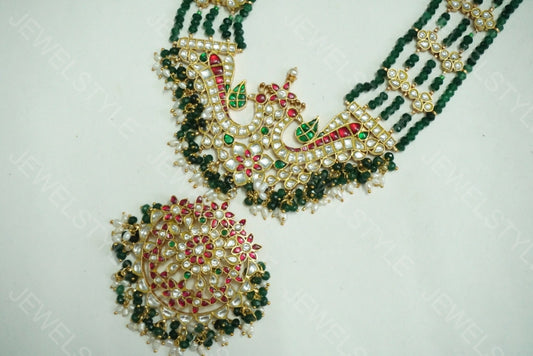 Kundan long Pendant Necklace (4-2253)(PREORDER) - JEWELSTYLE