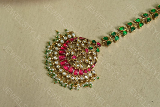 Big Kundan Maangtika (5-691)(PREORDER) - JEWELSTYLE