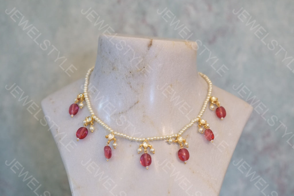 Kundan necklace (4-4206)(N) - JEWELSTYLE