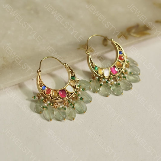 Kundan earrings(PREORDER) 1-1099 - JEWELSTYLE
