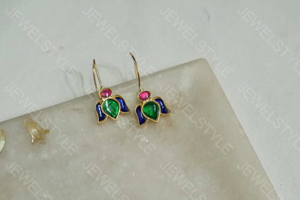 Kundan Lotus earrings(1-1167)(PREORDER) - JEWELSTYLE