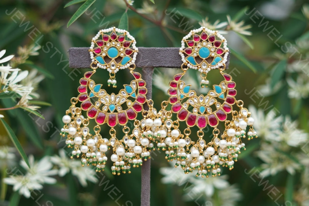 Kundan Earrings (1-1588) (PREORDER)