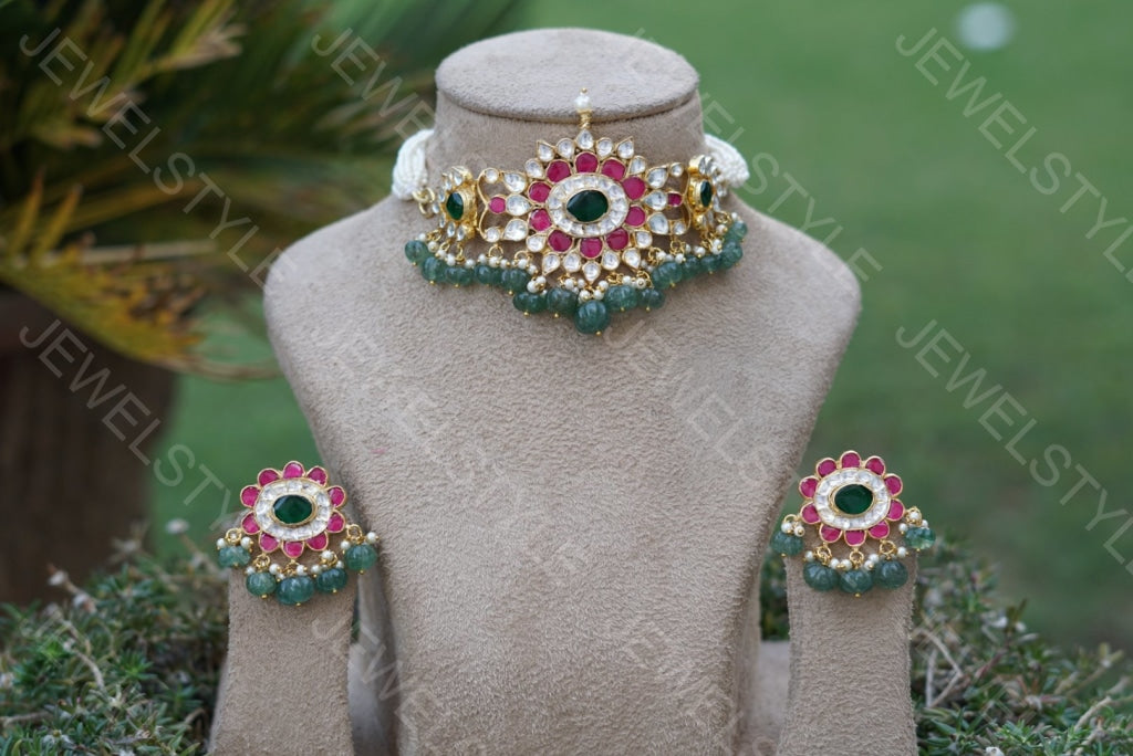 Kundan Choker set(Preorder) 4-817 - JEWELSTYLE