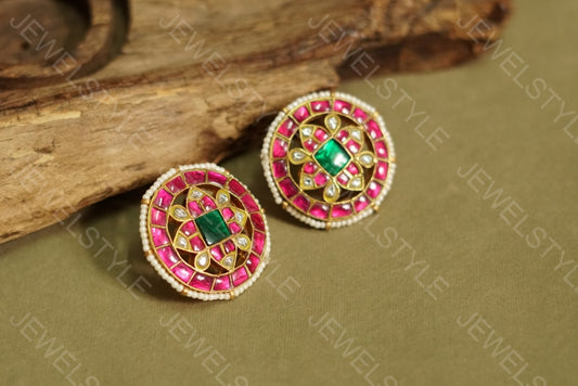 Kundan studs(1-1074)(PREORDER) - JEWELSTYLE