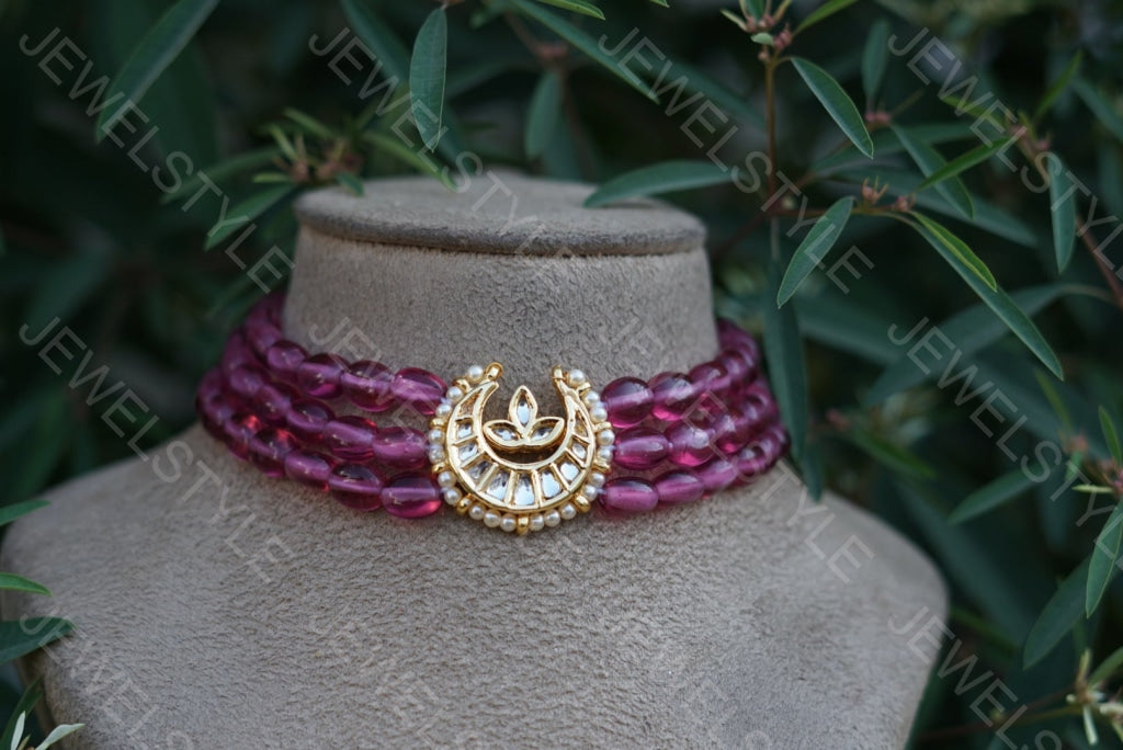 Kundan choker set (4-2846) - JEWELSTYLE