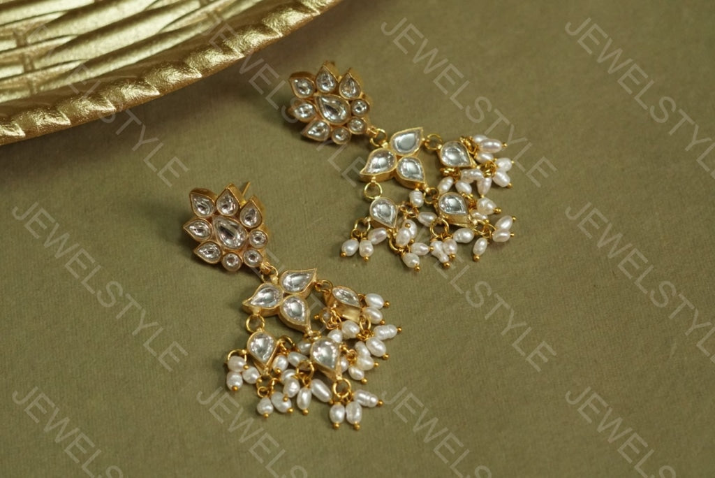 Kundan earrings (1-910)(R)(Preorder) - JEWELSTYLE