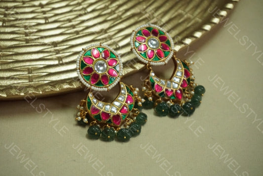 Kundan Earrings (1-1347)(PREORDER) - JEWELSTYLE