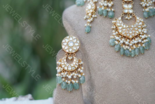 Kundan necklace set (4-3330)(PREORDER) - JEWELSTYLE