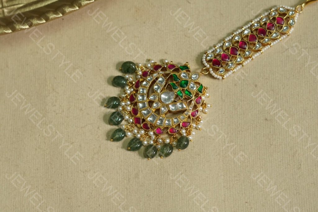 Big Kundan Maangtika (5-770)(PREORDER) - JEWELSTYLE