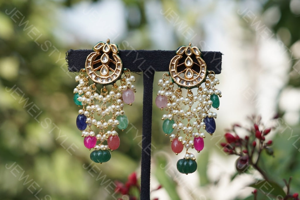 Kundan Earrings (1-1556) - JEWELSTYLE