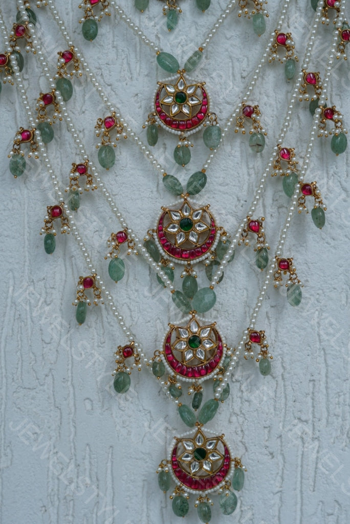 5 line ranihaar necklace (4-3999)(preorder)
