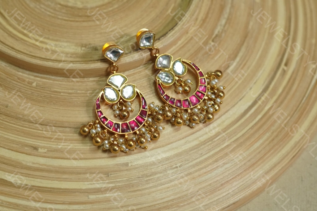 Kundan Chandbali earrings (1-1657)(preorder)