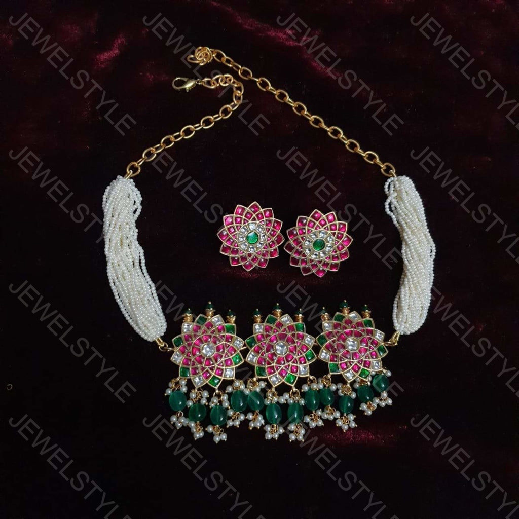 Kundan choker set(Preorder)4-922 - JEWELSTYLE
