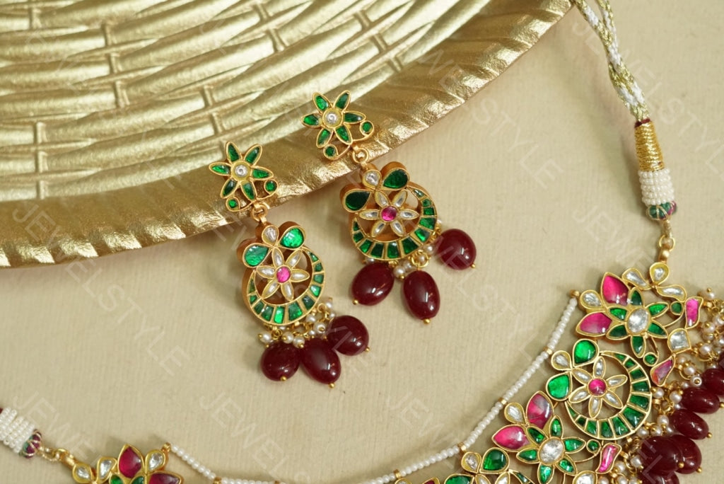Kundan necklace (4-2841)(PREORDER) - JEWELSTYLE
