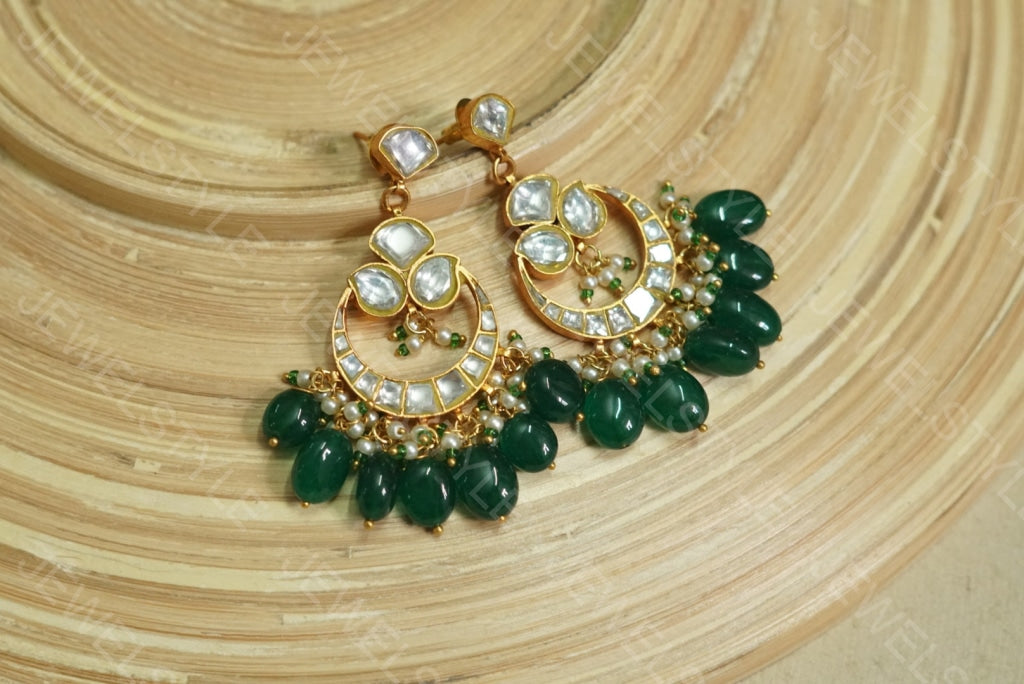 Kundan Chandbali earrings (1-1659)(PREORDER)