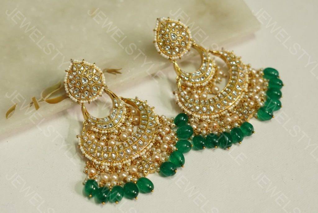 Kundan chandbali(Preorder) 1-1082-c - JEWELSTYLE