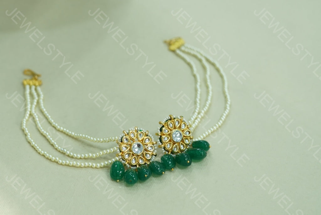 Kundan earrings (1-1860)(N) - JEWELSTYLE